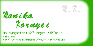 monika kornyei business card